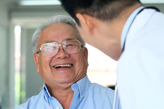 smiling elderly man
